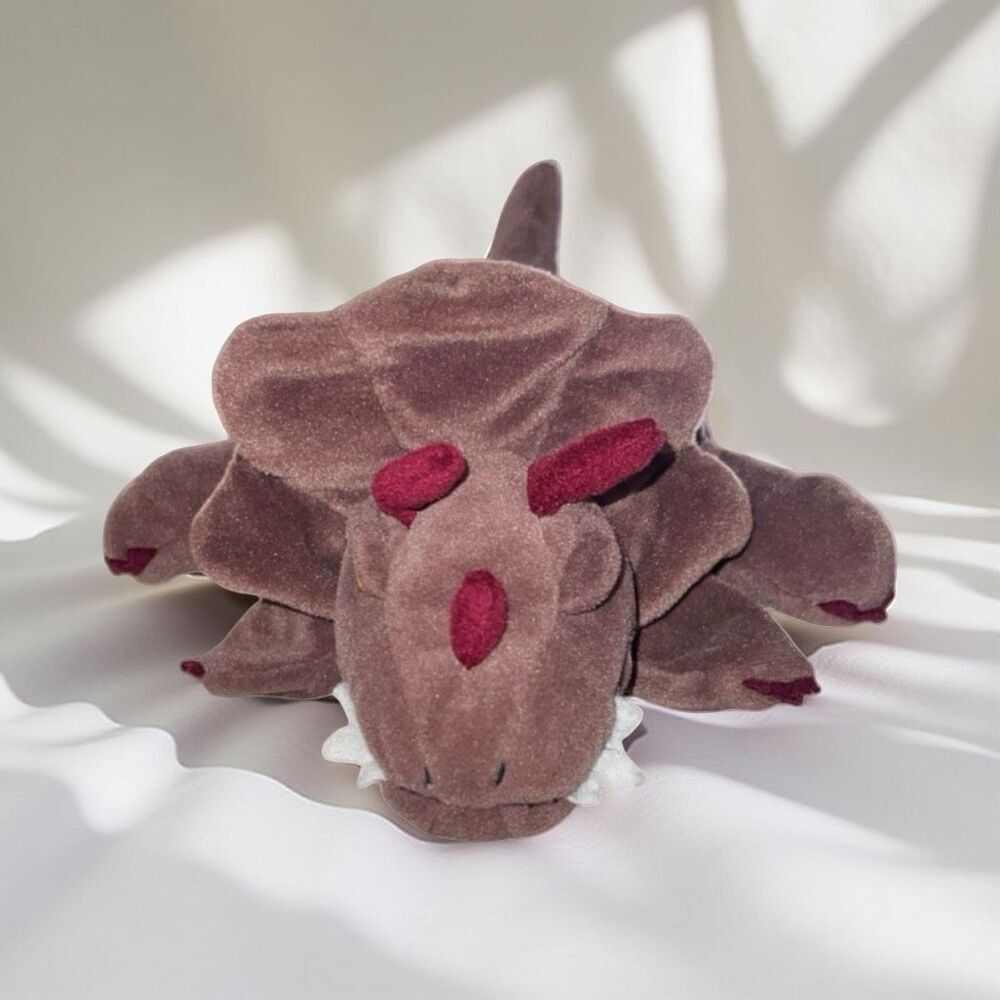 Plush Caltoy Dinosaur Triceratops Hand Puppet 6”